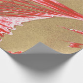 Gouden Tan naar Roze Vleugel Ontwerp Cadeaupapier (Hoek)