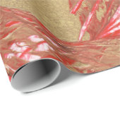 Gouden Tan naar Roze Vleugel Ontwerp Cadeaupapier (Rol Hoek)