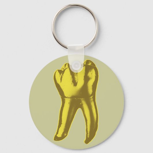 Gouden Tand Sleutelhanger (Voorkant)