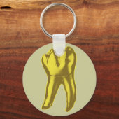 Gouden Tand Sleutelhanger (Voorkant)