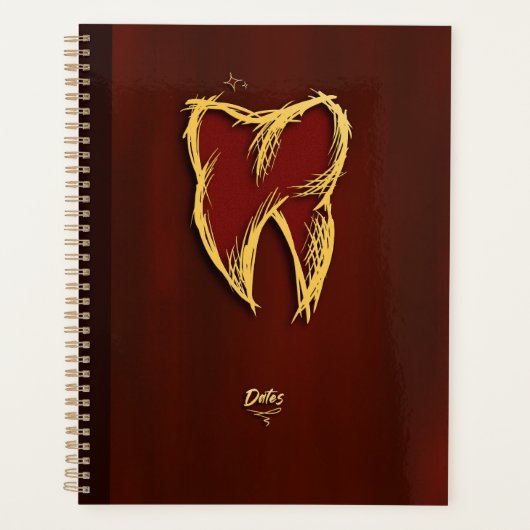 Gouden Tand Tandarts Tandarts Assistent Elegant Gi Planner (Voorkant)