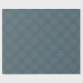 Gouden Tapestry Rococo Classic Polka Dot Mandala Cadeaupapier (Vlak)
