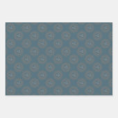 Gouden Tapestry Rococo Classic Polka Dot Mandala Inpakpapier Vel (Voorkant 3)