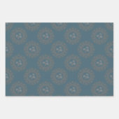 Gouden Tapestry Rococo Classic Polka Dot Mandala Inpakpapier Vel (Voorkant)