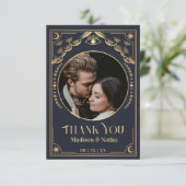  Gouden Tarot Kaart Fotobruiloft Dank u (Staand voorkant)