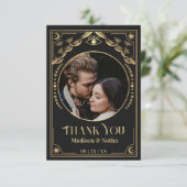  Gouden Tarot Kaart Fotobruiloft Dank u (Staand voorkant)