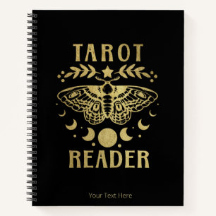 Gouden Tarot Lezer Maanfase Mot Sterren Notitieboe Notitieboek