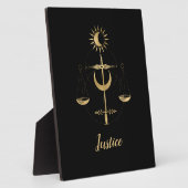 Gouden Tarot Rechtvaardigheid Symbool Fotoplaat (Zijkant)