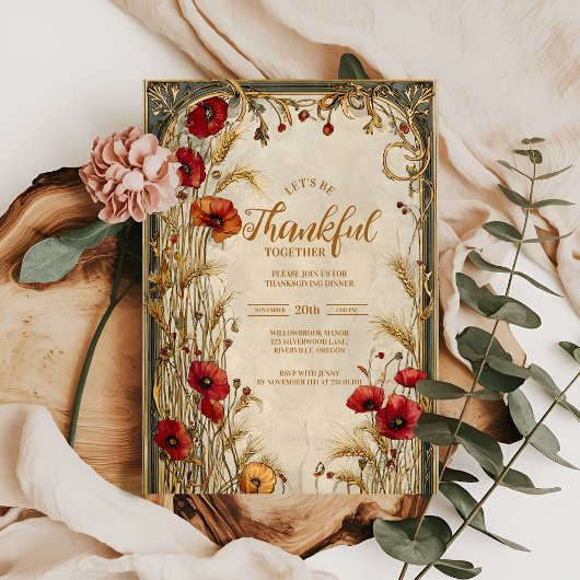 Gouden Tarwe Dankfeest Viering Kaart