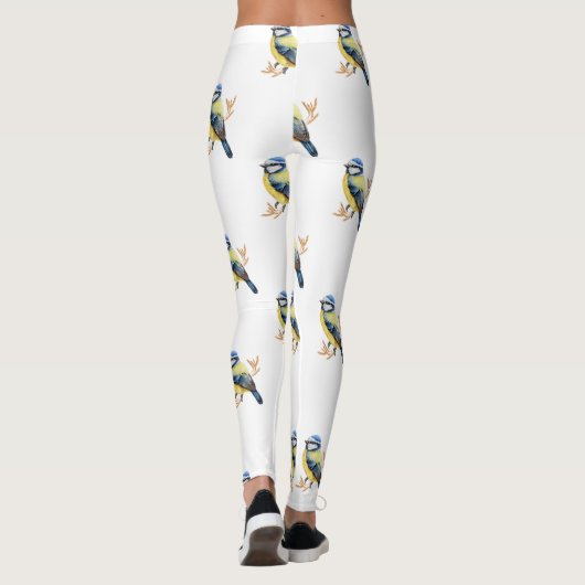 Gouden Tarwe en Blauwe Tit Leggings (Achterkant)