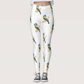 Gouden Tarwe en Blauwe Tit Leggings (Voorkant)