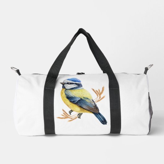 Gouden Tarwe en Blauwe Tit Plunjezak (Voorkant)