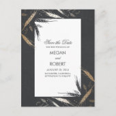 Gouden Tarwe Herfst Modern Save the Date Aankondigingskaart (Voorkant)