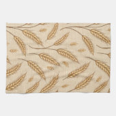 Gouden Tarwe Oogstpatroon Theedoek (Horizontaal)