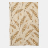 Gouden Tarwe Oogstpatroon Theedoek (Verticaal)
