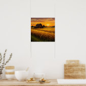 Gouden Tarwe Veld-Rustieke Boerderij Poster (Keuken)