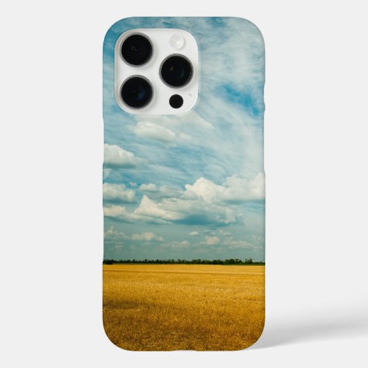 Gouden tarweveld en bewolkte blauwe lucht Case-Mate iPhone case (Achterkant)
