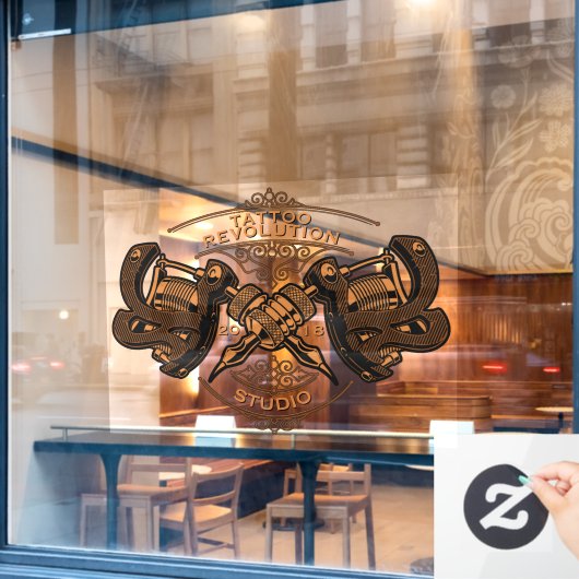  gouden Tattoos winkelen aanpassen Raamsticker (Cafe Raam)