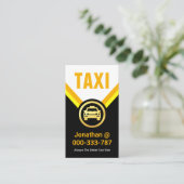 Gouden taxi auto medaillon cabine chauffeur visitekaartje (Staand voorkant)
