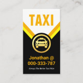 Gouden taxi auto medaillon cabine chauffeur visitekaartje (Voorkant)