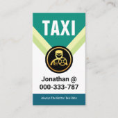 Gouden Taxi Driver Medaillon Chauffeur Visitekaartje (Voorkant)