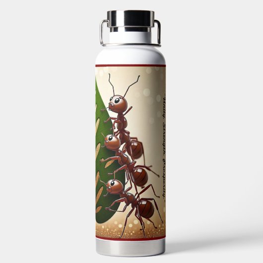 "Gouden Teamwork" Waterfles (Achterkant)