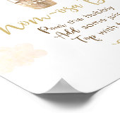 Gouden Teddybeer Baby shower Mimosa Bar Teken Poster (Hoek)