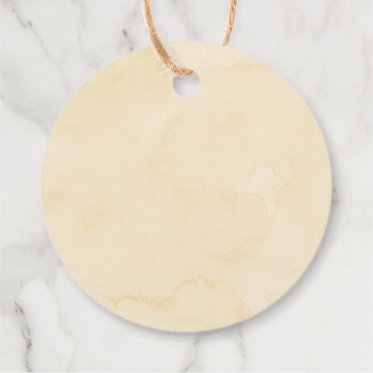 Gouden Teddybeer Hete Luchtballon Baby shower Bedankjes Labels (Achterkant)