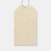 Gouden Teddybeer Hete Luchtballon Baby shower Cadeaulabel (Achterkant)