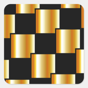 Gouden tegels vierkante sticker