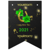 gouden tekst blij nieuwjaar banner (Tweede vlag)
