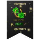 gouden tekst blij nieuwjaar banner (Eerste vlag)