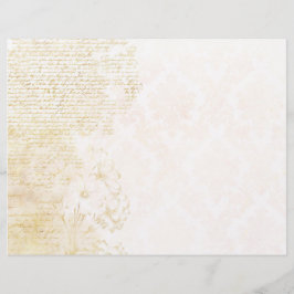 Gouden Tekst & Damask Scrapbook Ephemera