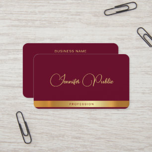 Gouden Tekst Handgeschreven Naam Luxe Premium Linn Visitekaartje