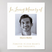 Gouden tekst in liefdevolle herinnering, elegant t poster (Voorkant)