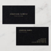 Gouden tekst Modern Elegant Minimalistisch Premium Visitekaartje (Voorkant / Achterkant)