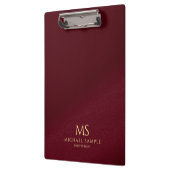 Gouden tekst naam monogram gepersonaliseerd elegan klembord (Links)