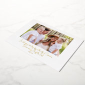Gouden tekst Schrift Familie Foto Kerstmis Folie Feestdagenkaart (Gedraaid)