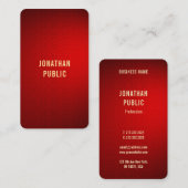 Gouden Tekst Sjabloon Professioneel Elegant Rood D Visitekaartje (Voorkant / Achterkant)