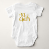 Gouden Tekst Vrolijk en Helder Kerstmis Romper (Achterkant)