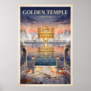 Gouden Tempel Amritsar Reis uit het verleden Poster