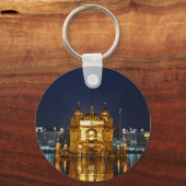 Gouden Tempel Canvas Print Sleutelhanger (Achterkant)
