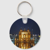 Gouden Tempel Canvas Print Sleutelhanger (Achterkant)