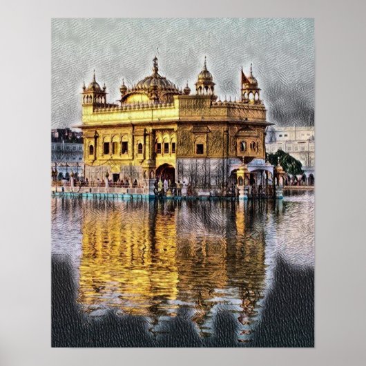 Gouden tempel van Amritsar India Poster (Voorkant)