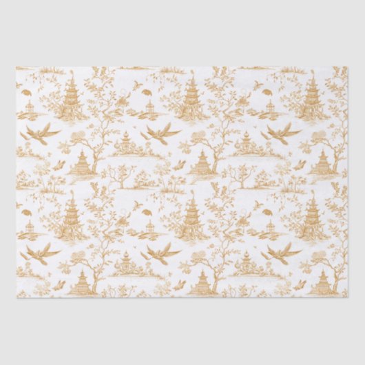 Gouden tempels Chinoiserie Tuiuse Papier (Voorkant)