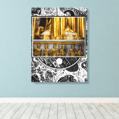 Gouden tenen  canvas afdruk (Insitu (Houten vloer))