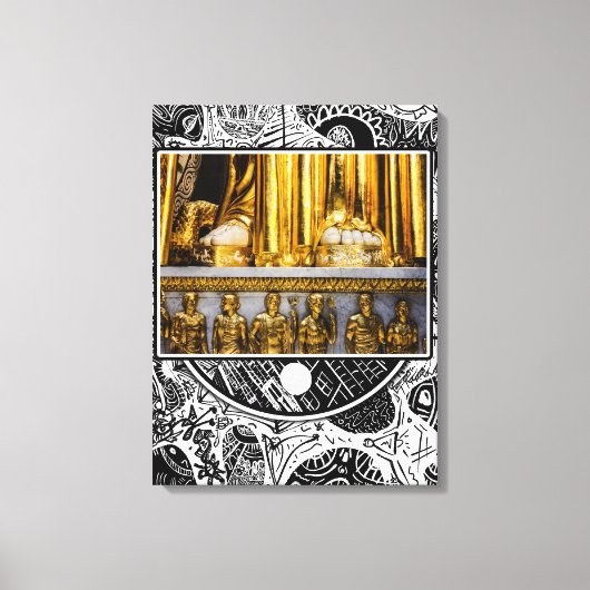 Gouden tenen  canvas afdruk (Voorkant)