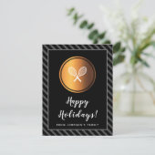 Gouden Tennis Vakantie Kaart voor Speler of Coach (Staand voorkant)