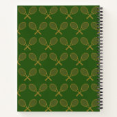 Gouden tennisracket notitieboek (Achterkant)