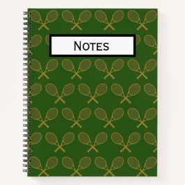 Gouden tennisracket notitieboek